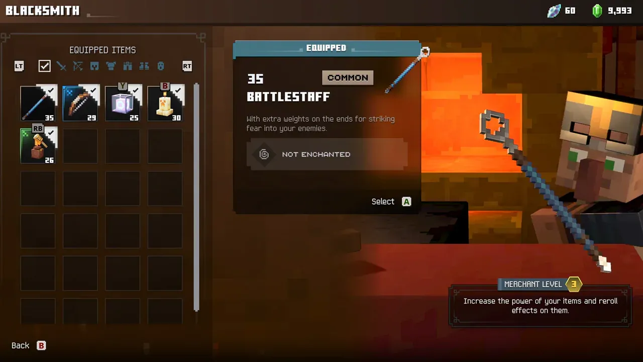 Preview of the Blacksmith beside gear details