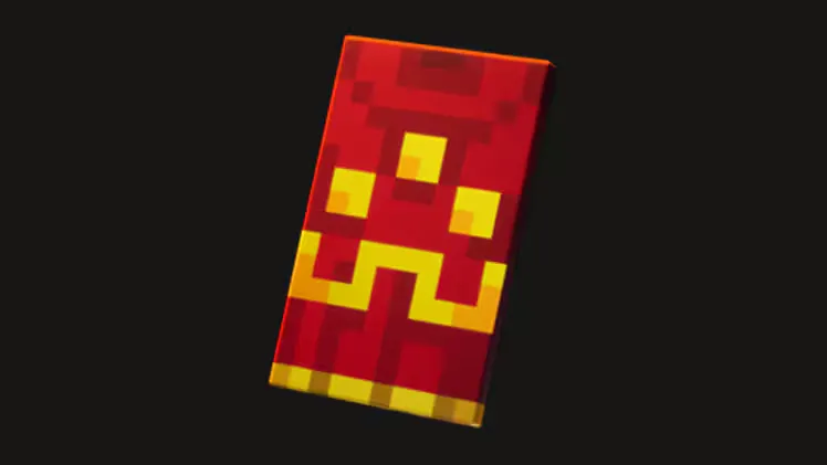 Red Hero Cape with gold patterning on a dark background