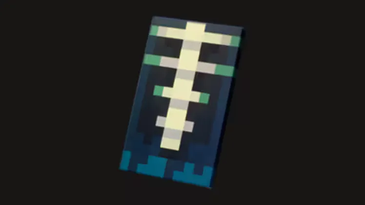Dark blue Twisted Cape with a pale spine-like pattern on a dark background